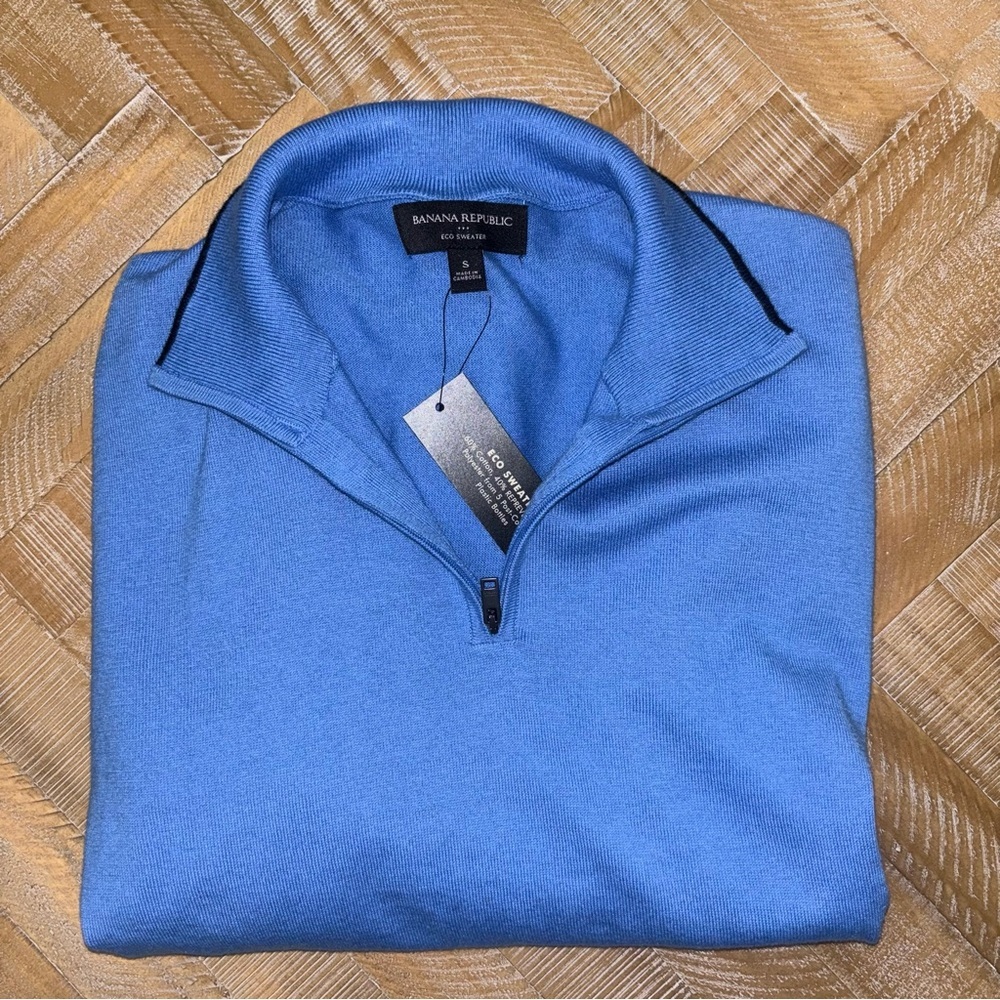 Banana Republic Blue V-Neck Sweater